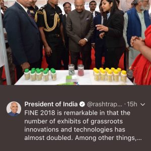 The President of India himself tweets about Kodagu Agritec on his official Twitter handle!